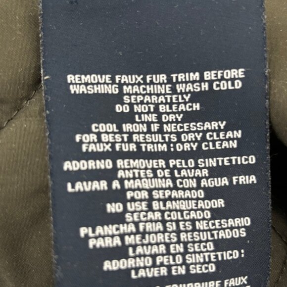 Tommy Hilfiger Men's Performance Parka Jacket Olive Green Medium Faux Fur Trim - Picture 12 of 13